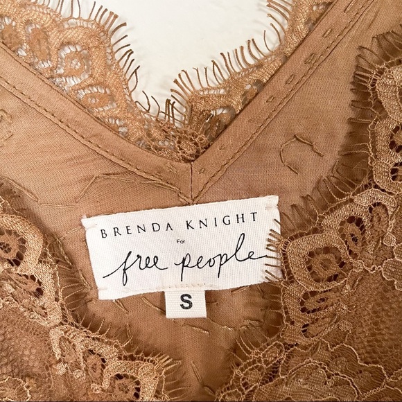 NWT Free People X Brenda Knight Laced Maxi Slip Dress - Picture 11 of 15